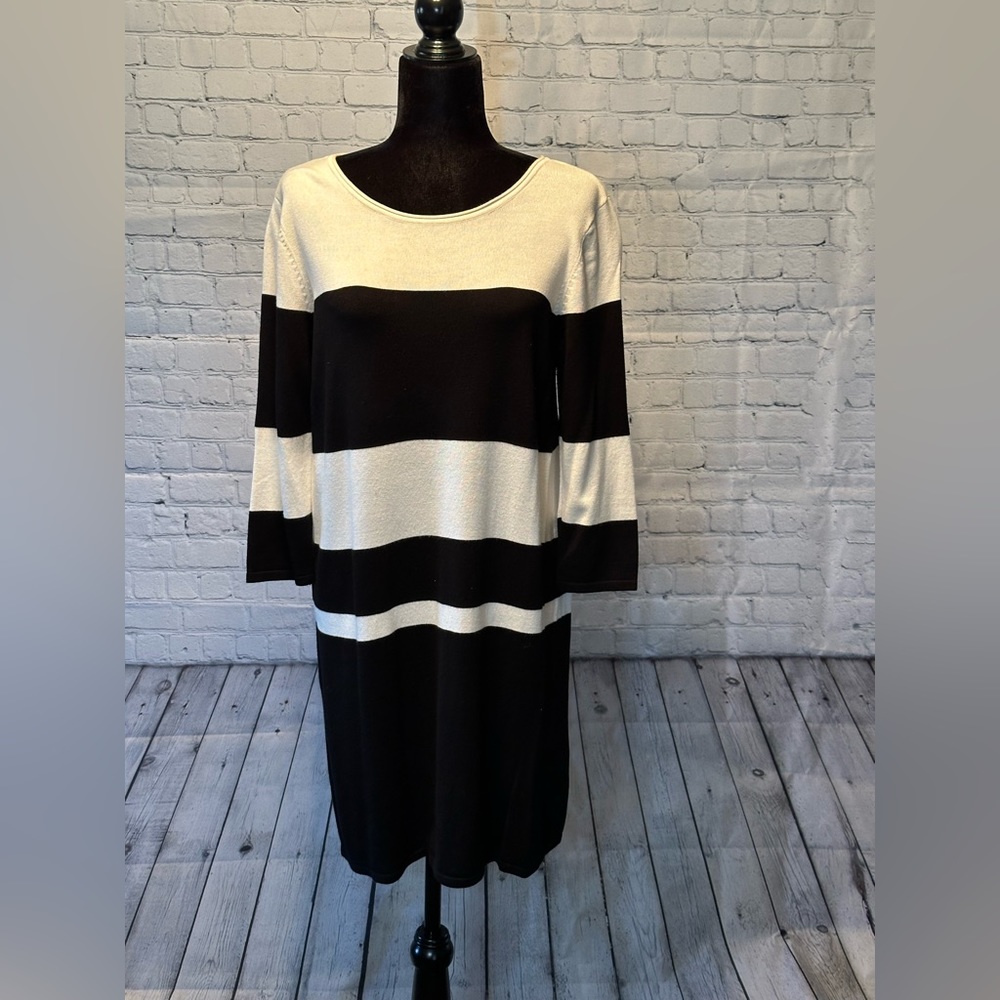 AB Studio 3/4 Sleeve Sweater Dress